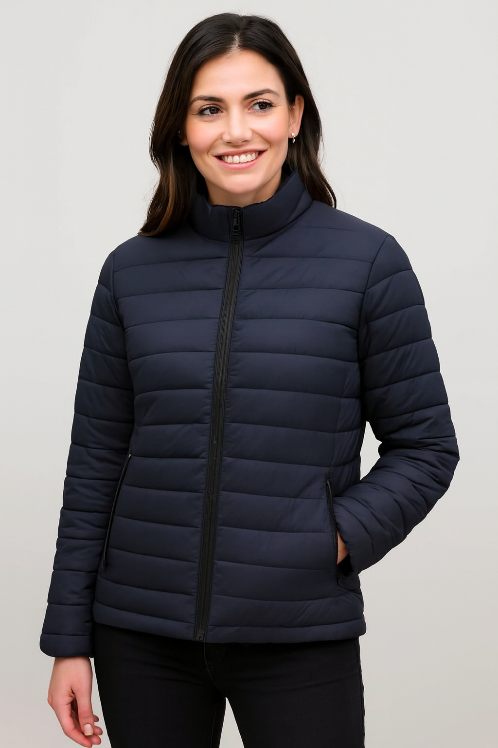 Women Zara Puffer Jacket - Navy