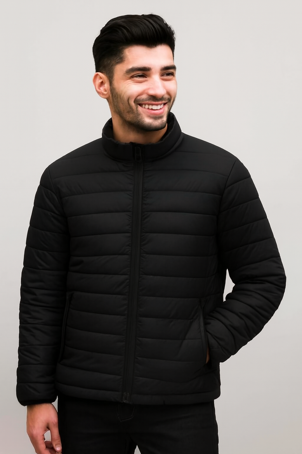 Mens Zara Puffer Jacket - BLACK