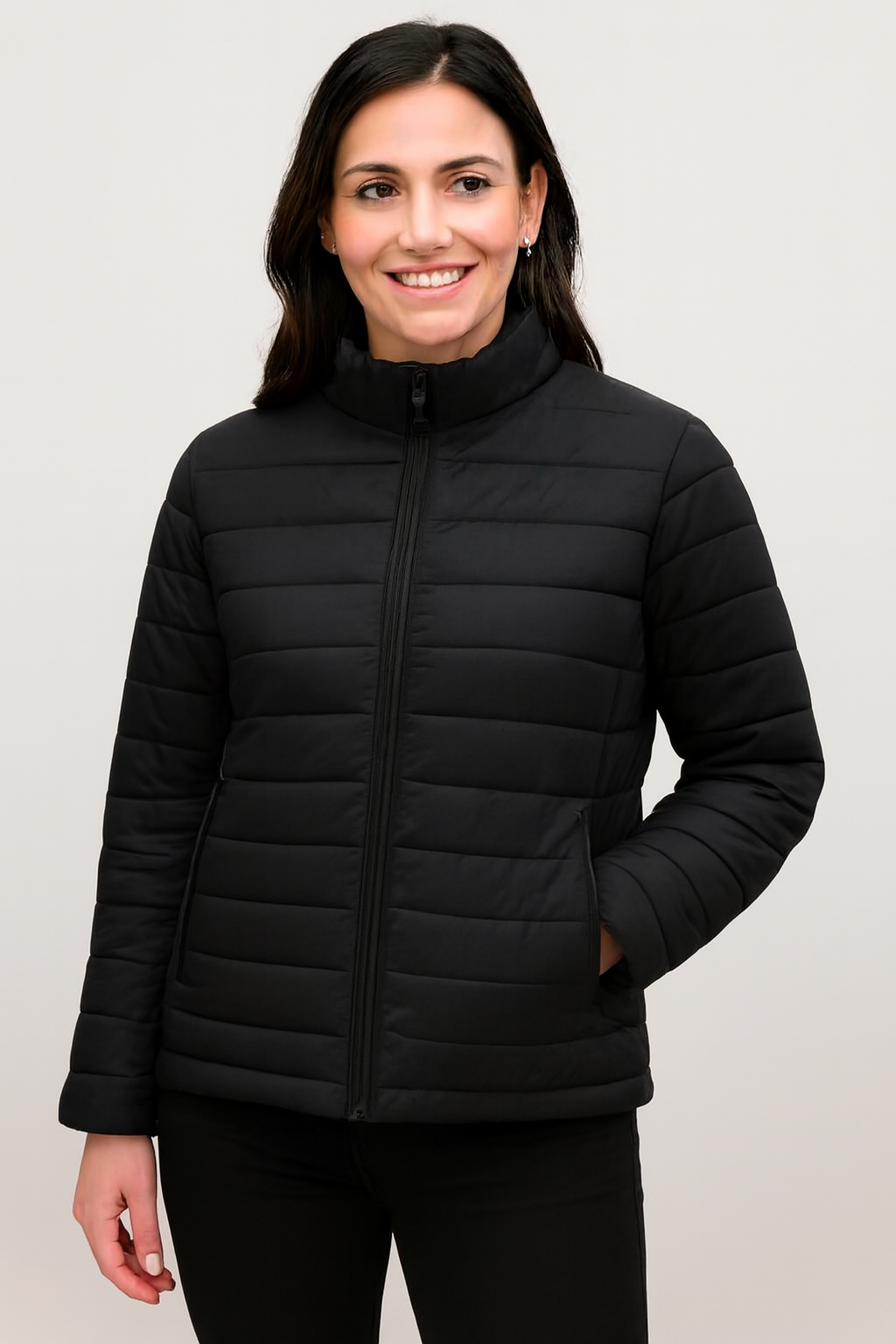 Women Zara Puffer Jacket - BLACK